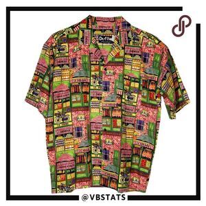 Duffies by C.P. Duffy Men's Cotton Short Sleeve Button Up Shirt Multicolor Small